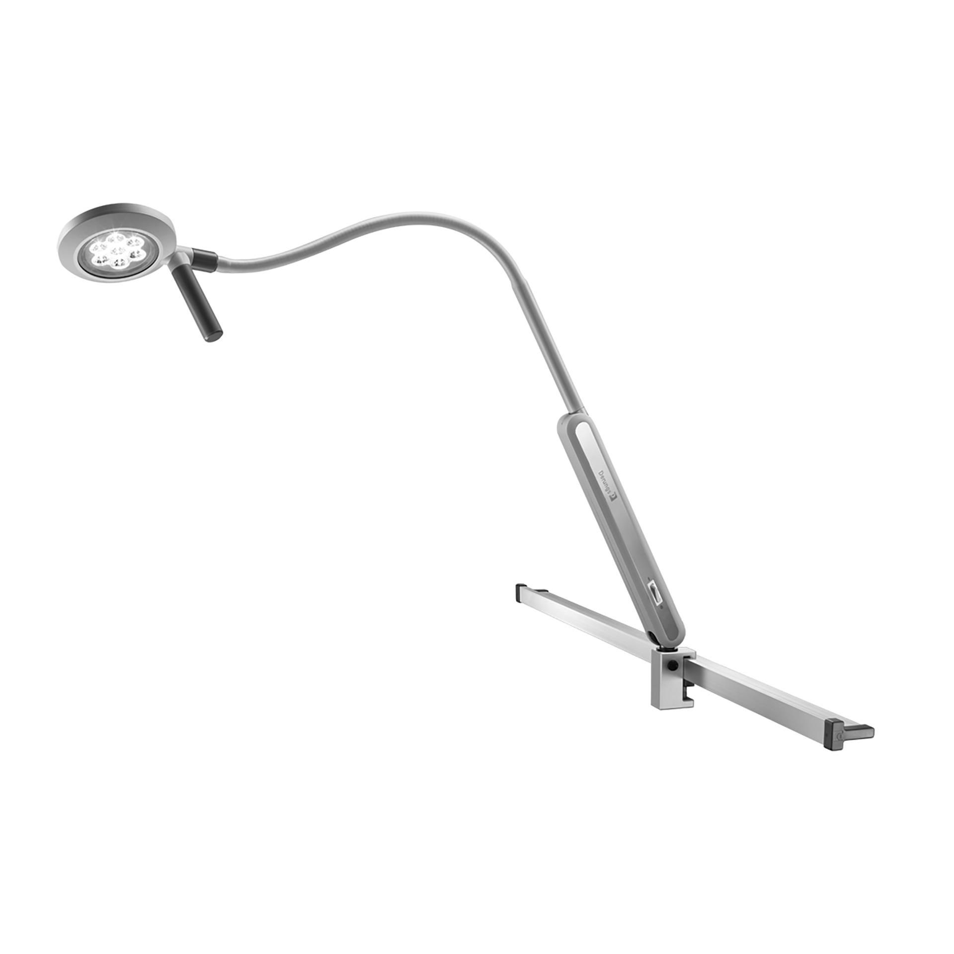 Untersuchungsleuchte mit Schienenklemme