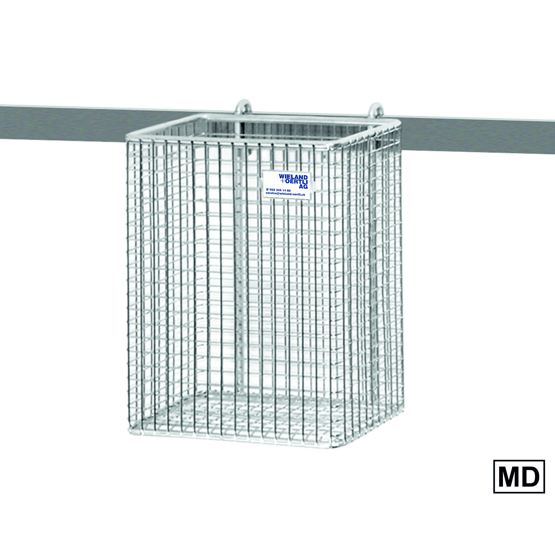 Korb aus Edelstahldraht | H 200 x B 150 x T 100  mm